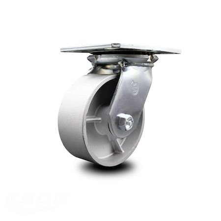 Service Caster 5 Inch Heavy Duty Top Plate Semi Steel Swivel Caster with Ball Bearing SCC SCC-35S520-SSB